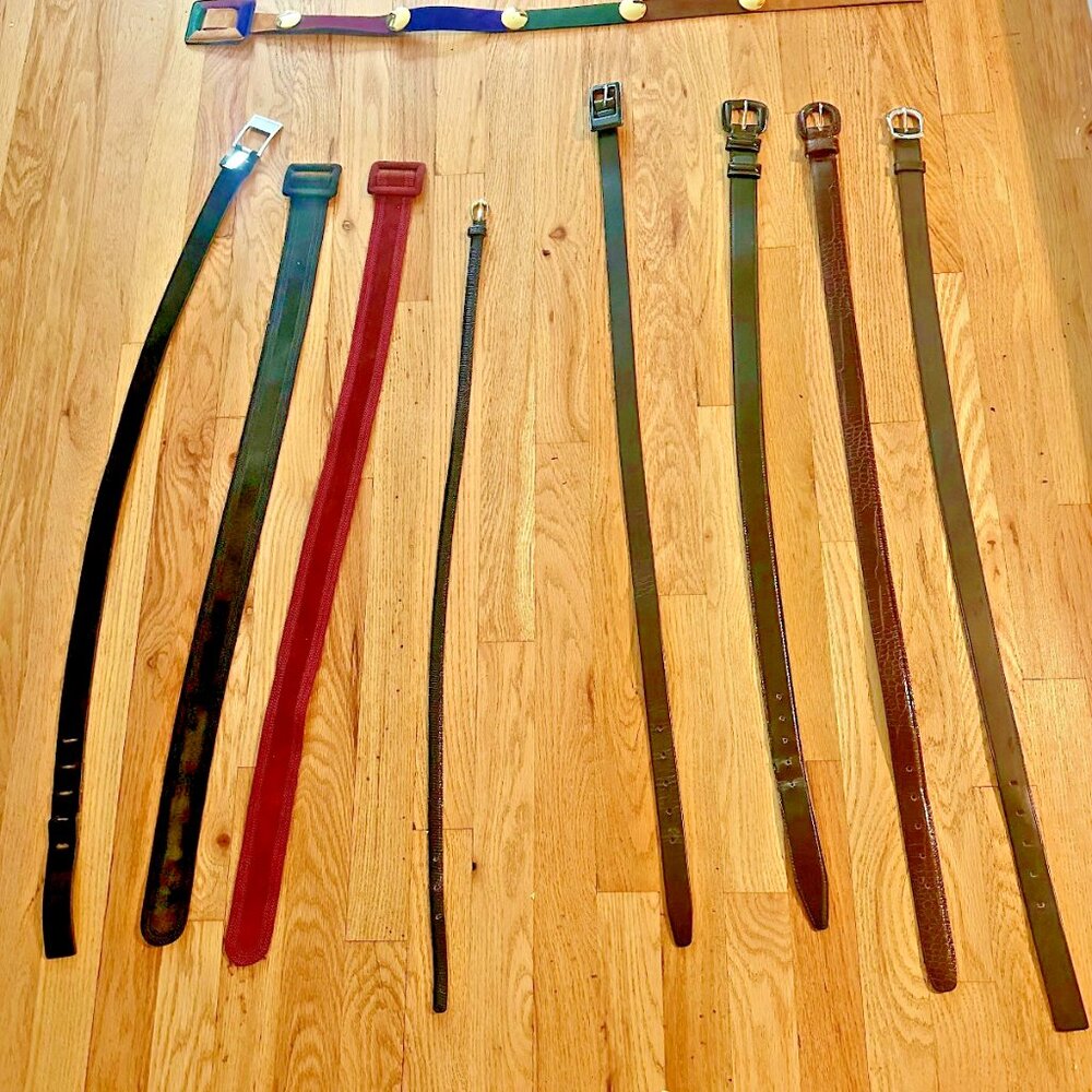 Lot of 11 used Vintage/Modern Belts
